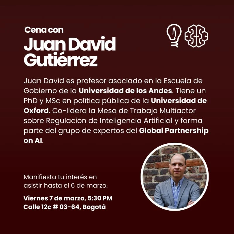 Cena con Juan David Gutiérrez. Cena, 7 de mar de 2025.